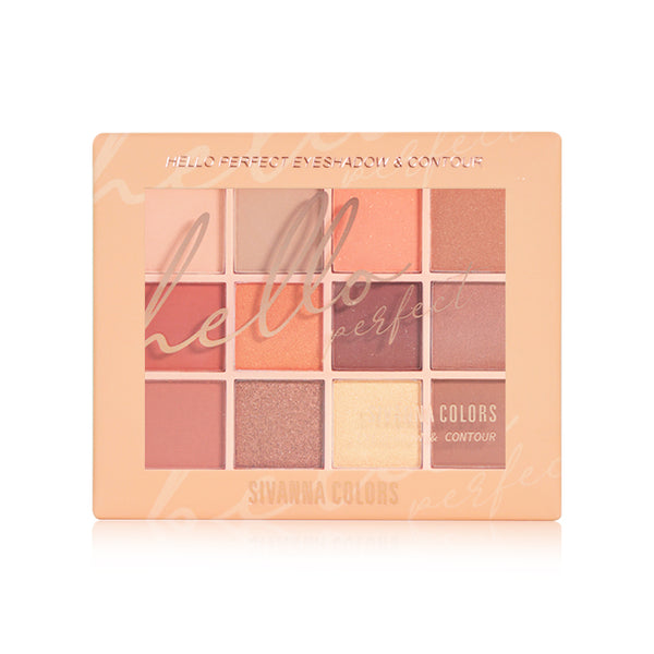 •	Eyeshadow and Contour Palette makeup kit open view 