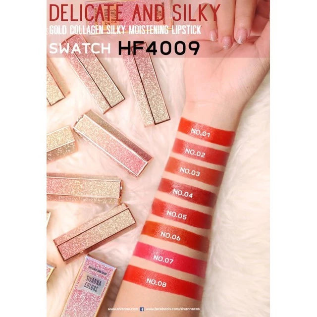 Delicate and Silky gold collagen silky moistening lipstick